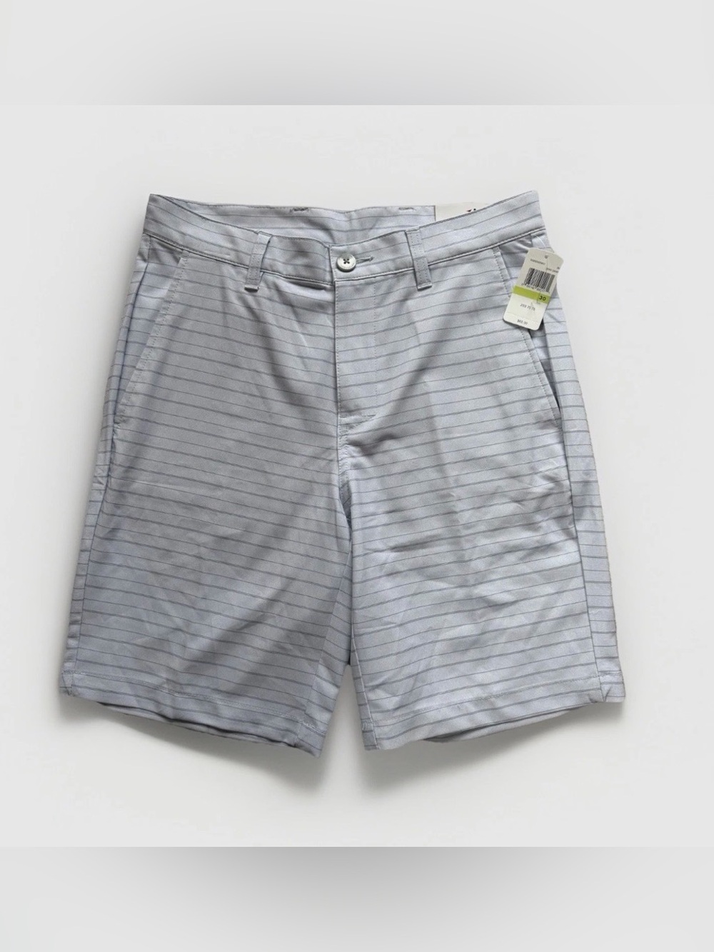 NWT Men's Striped Golf Shorts Gray Size 30 Grand Slam Performance Summer Casual